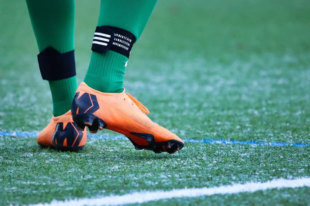 Orange Color Football Boots